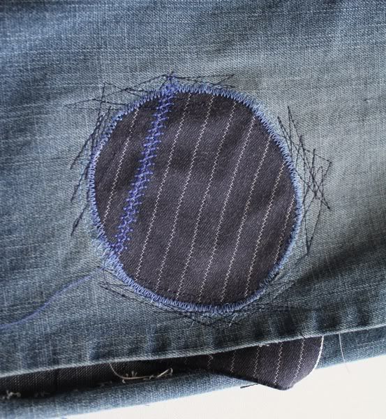 craft whatever Patching holes in jeans Tutorial